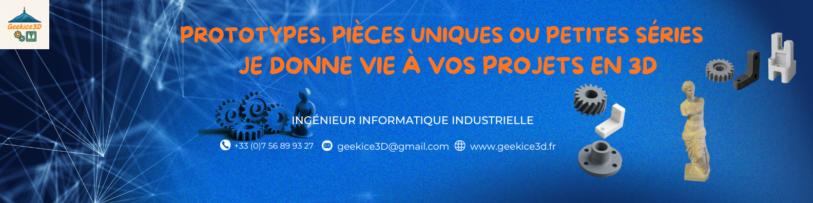 Geekice3D – Atelier d’impression 3D & découpe laser, Vaucluse